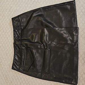 Calvin Klein Faux Leather Skirt Size 12